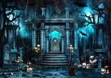 Halloween Scary Night Cemetery Photography Backdrop