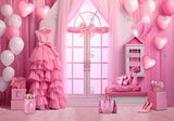 Pink Fashion Doll Room Backdrop