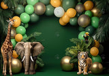 Jungle Safari Animals Balloon Backdrop