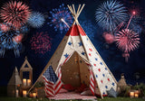 4Th Of July Fireworks Tent Backdrop