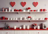 Valentine'S Day Kitchen Shelf Photography Backdrop