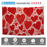 Allenjoy Heart Patterns Photography Backdrop Valentine's Day Love Red Illustration Photo Booth Background
