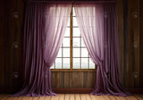 Purple Barn Curtain Window Photography Backdrop