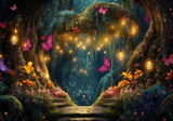 Fairytale Forest Butterflies Path Backdrop