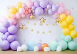 Colorful Rainbow Balloon Arch Backdrop