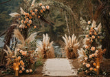 Boho Reed Outdoor Grass Backdrop