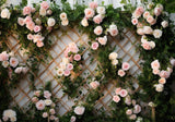 Pink Flowers Wall Peonies Backdrop