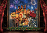 Christmas Castle Santa Claus Backdrop