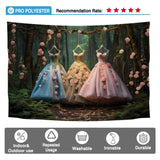 Allenjoy Fairytale Enchanted Dress Photography Backdrop Princess Forest Fantasy Flowers Photoshoot Background