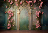 Spring Floral Painted Wall Backdrop