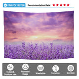 Allenjoy Lavender Field at Sunset Photography Backdrop Purple Flowers Photoshoot Background