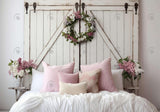 Spring Pink Headboard Backdrop