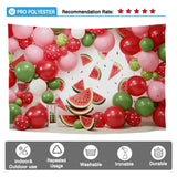 Allenjoy Watermelon Cake Smash Photography Backdrop Baby Birthday Party Balloons Decor Photoshoot Background Studio Props