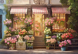 Spring Flower Shop Painting Backdrop