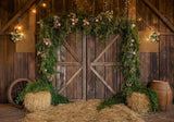 Rustic Barn Wood Door Backdrop