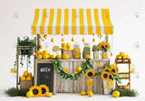 Summer Lemon Stall Backdrop