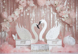 Swan Cake Smash Backdrop