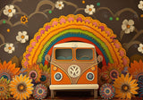 Happy Hippie Van Groovy Backdrop