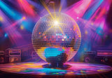 Disco Ball Music Stage Backdrop