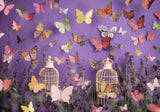 Butterfly Flower Purple Backdrop