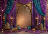 Golden Palace Arabian Purple Backdrop