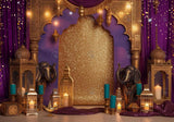 Golden Palace Arabic Princess Purple Backdrop