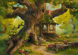 Cartoon Tree House Backdrop