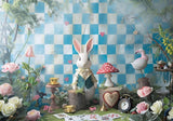 Fairy Garden Bunny Backdrop