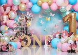 Butterfly One Cake Smash Backdrop