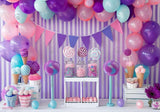 Purple Candy Birthday Backdrop