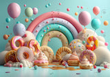 Donut Candy Cake Smash Backdrop