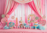 Pink Lollipop Dessert Backdrop