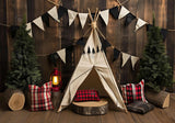 Teepee Wooden Wall Backdrop