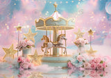 Pastel Carousel Unicorn Backdrop