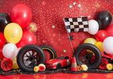 Racing Car Balloon Backdrop