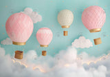 Pastel Hot Air Balloons Backdrop