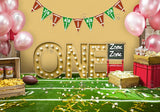 Football Happy 1St Birthday Backdrop