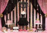 Pink & Black Luxury Fashion Backdrop Backdrop