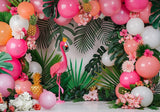 Flamingo Summer Birthday Party Backdrop