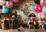 Cartoon Pirate Toys Adventure Backdrop