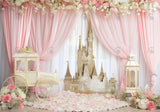 Gold Castle Pink Decor Backdrop