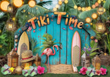 Tiki Bar Themed Beach Backdrop