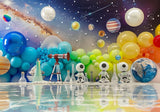 Galaxy Planet Robot Science Backdrop