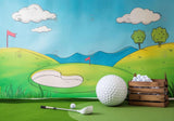 Golf Course Cartoon Background Backdrop