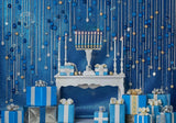 Hanukkah Celebration Blue Backdrop