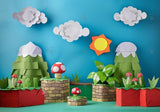Cartoon Game Mushroom Backdrop