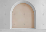 Classic White & Beige Arch Wall Backdrop