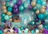 Sea World Mermaid Balloons Party Backdrop