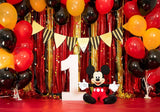 Cartoon Mouse Birthday ONE Party Backdrop