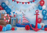 Sailing Captain Birthday Backdrop